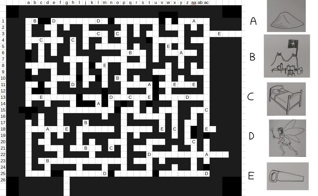 Le plan du labyrinthe